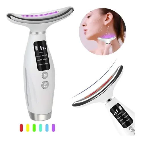 Portable Facial & Neck Massager with Hot Compress