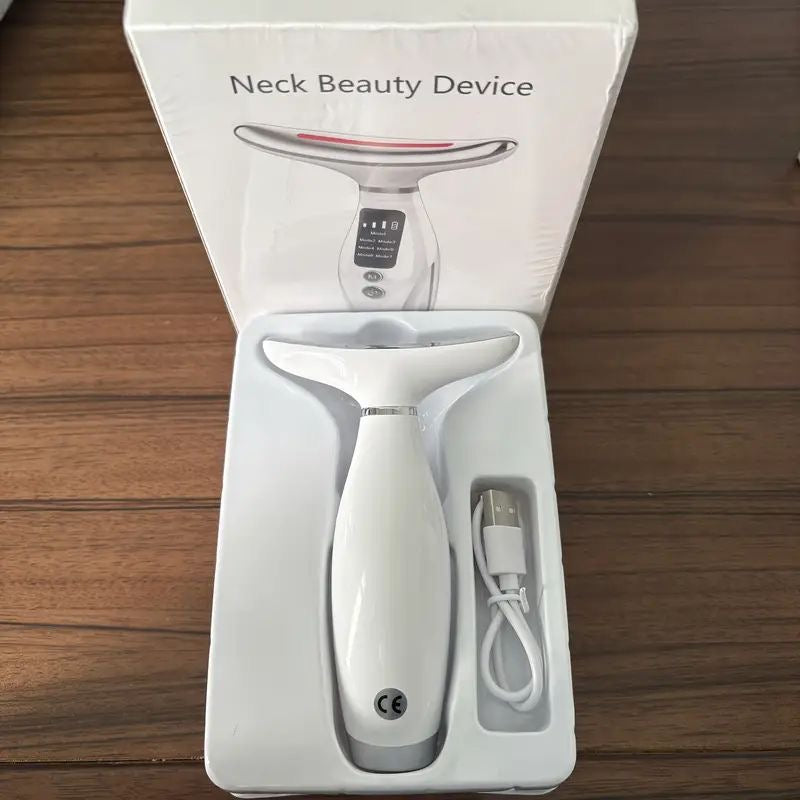 Portable Facial & Neck Massager with Hot Compress