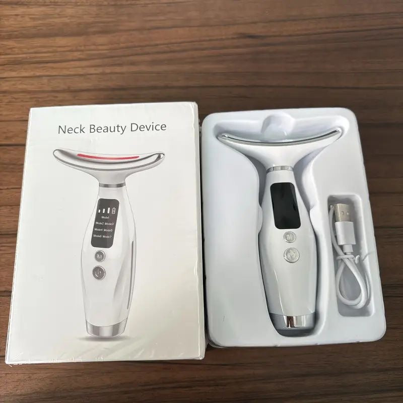 Portable Facial & Neck Massager with Hot Compress
